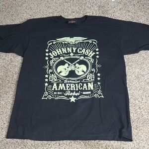 Johnny Cash Black Graphic T-Shirt
